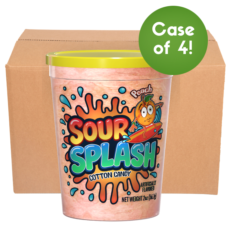 Sour Splash Peach Cotton Candy (4-pack)