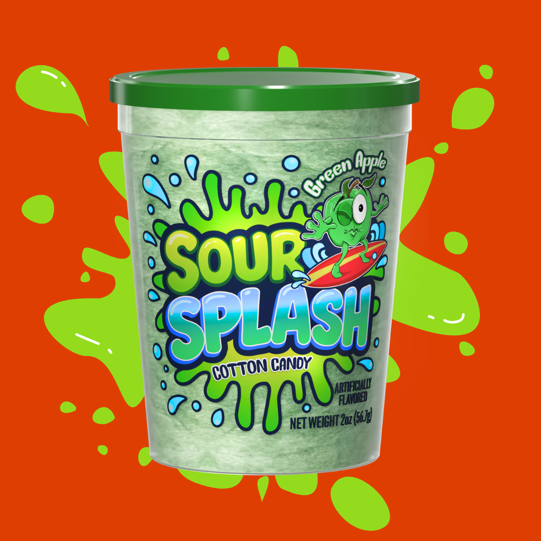 Sour Splash Green Apple Cotton Candy (4-pack)