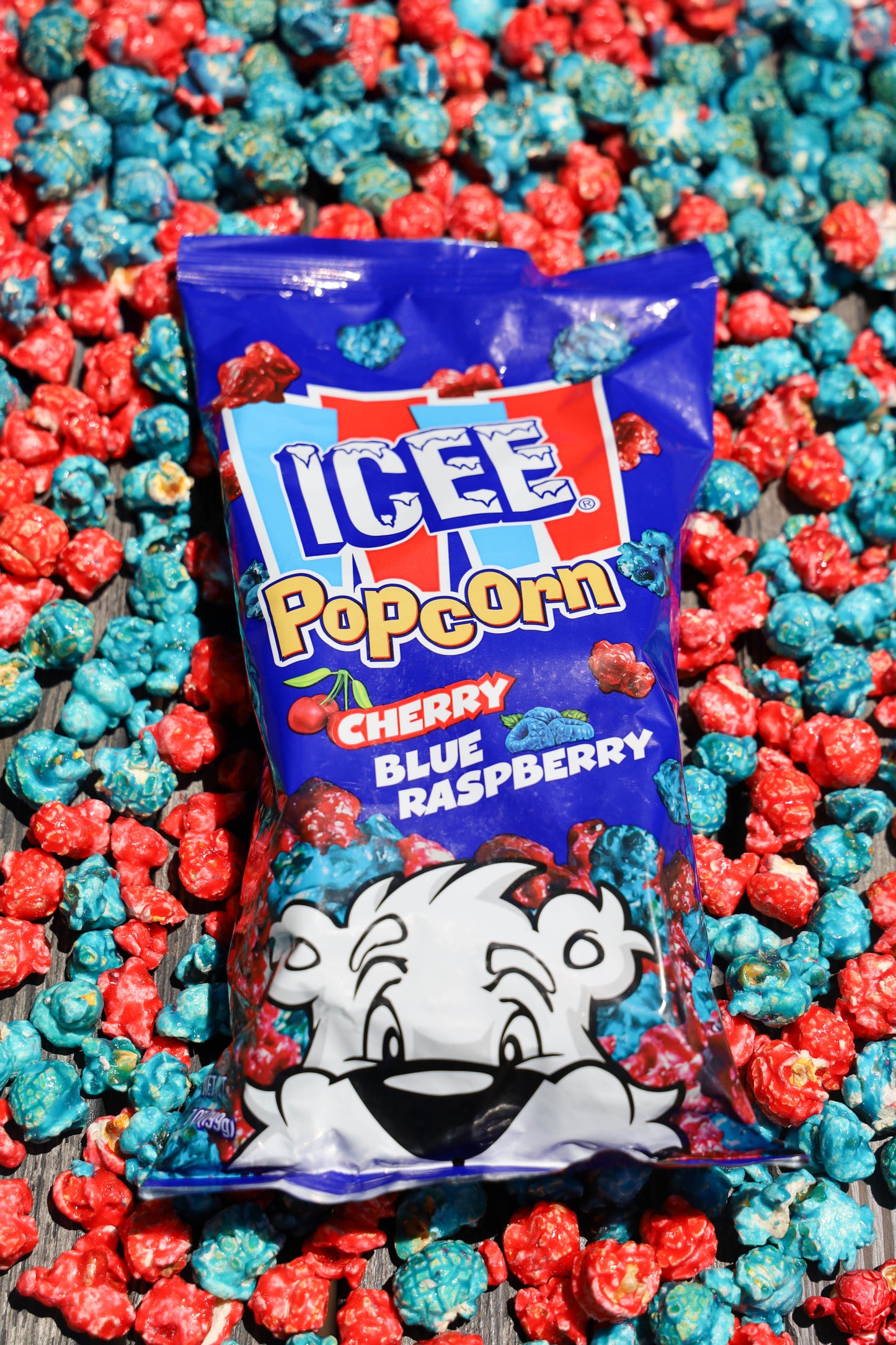 ICEE Cherry & Blue Raspberry Popcorn