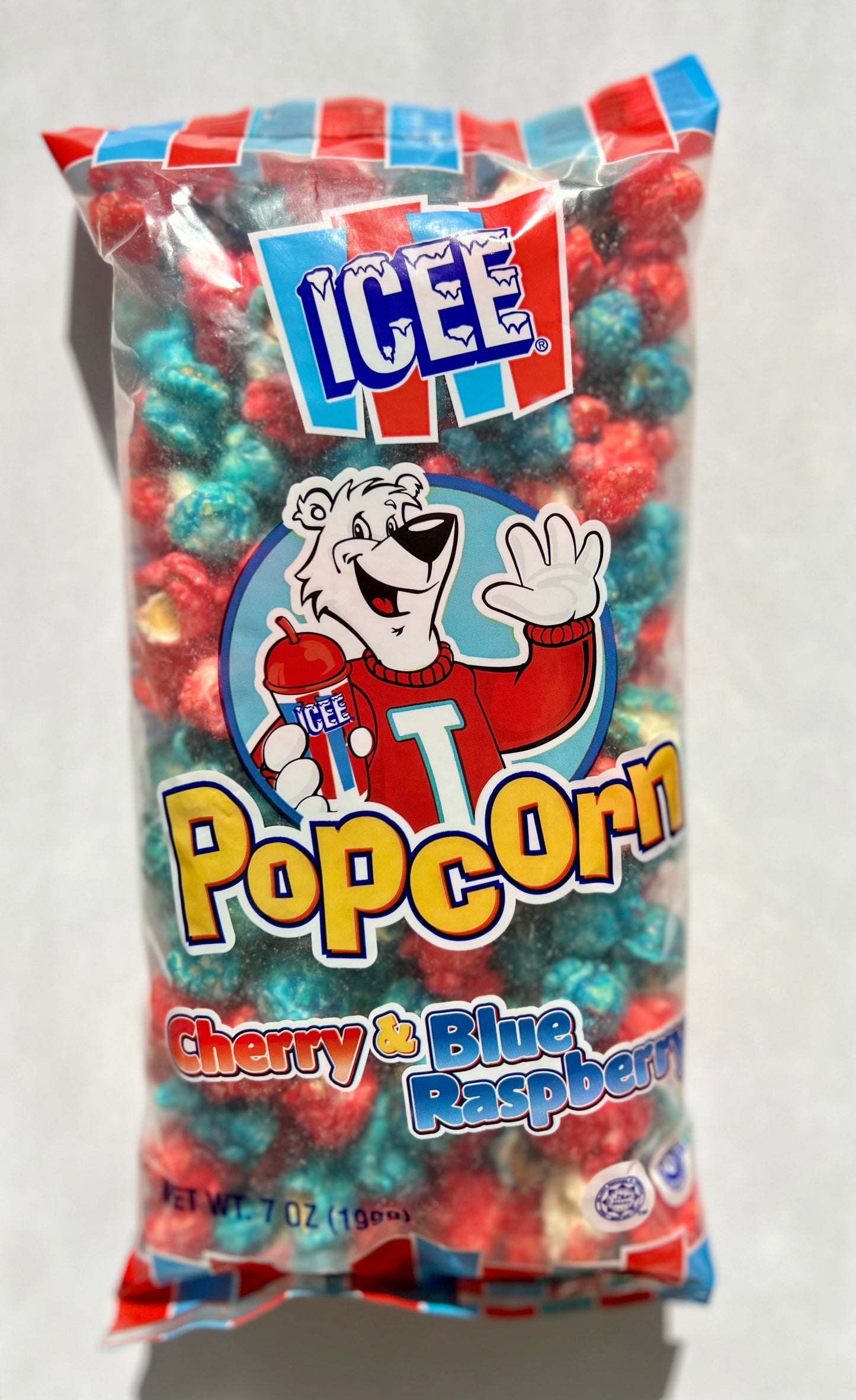 ICEE Cherry & Blue Raspberry Popcorn – Santa Cruz Fun Foods