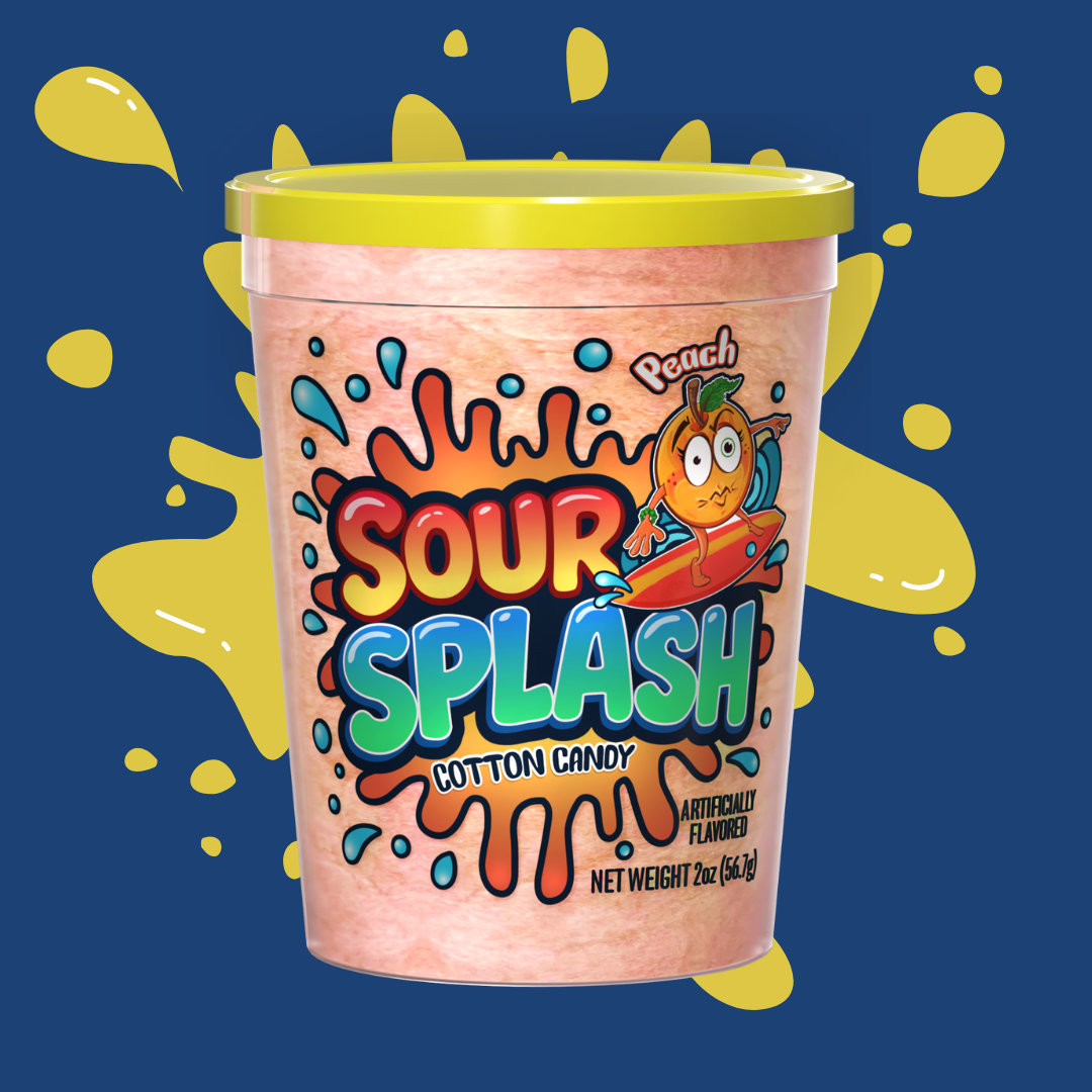 Sour Splash Peach Cotton Candy (4-pack)