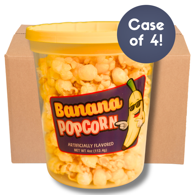 Banana Flavored Popcorn (4-pack)