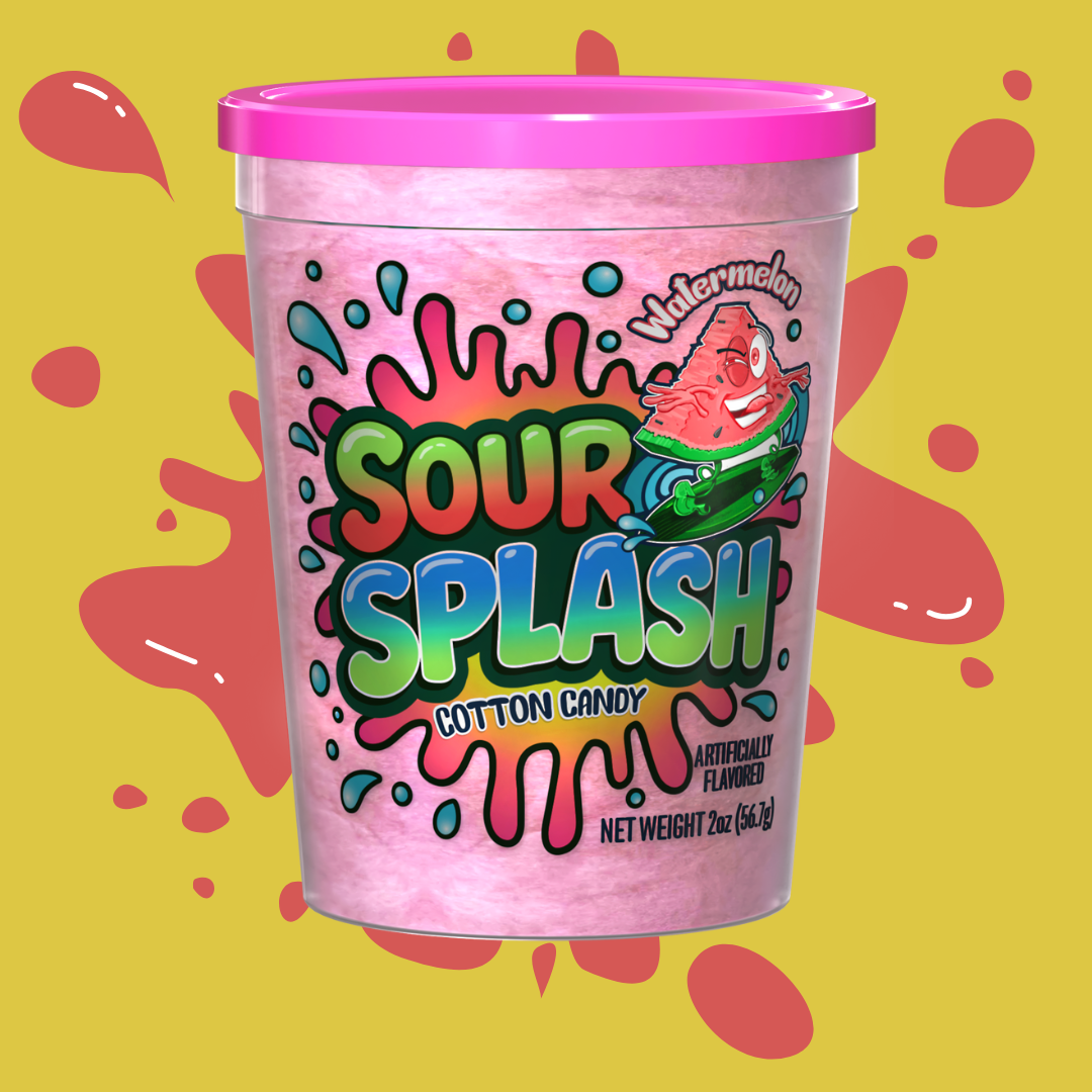Sour Splash Watermelon Cotton Candy (4-pack)